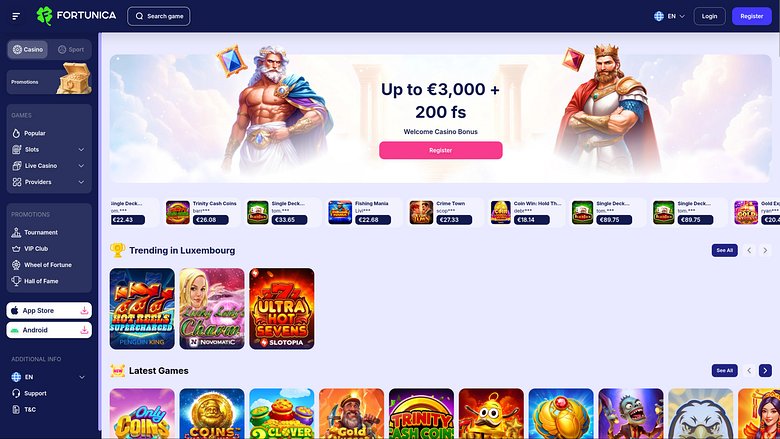 Fortunica casino login free play, fortunica casino uk